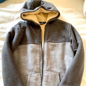 Boys Zip Up Sherpa Hoodies